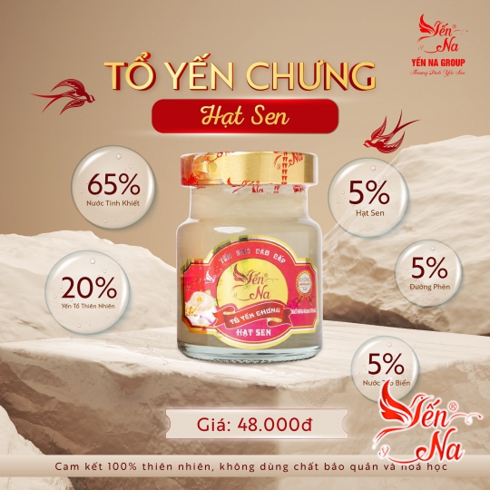 TỔ YẾN CHƯNG SẴN HẠT SEN CAO CẤP